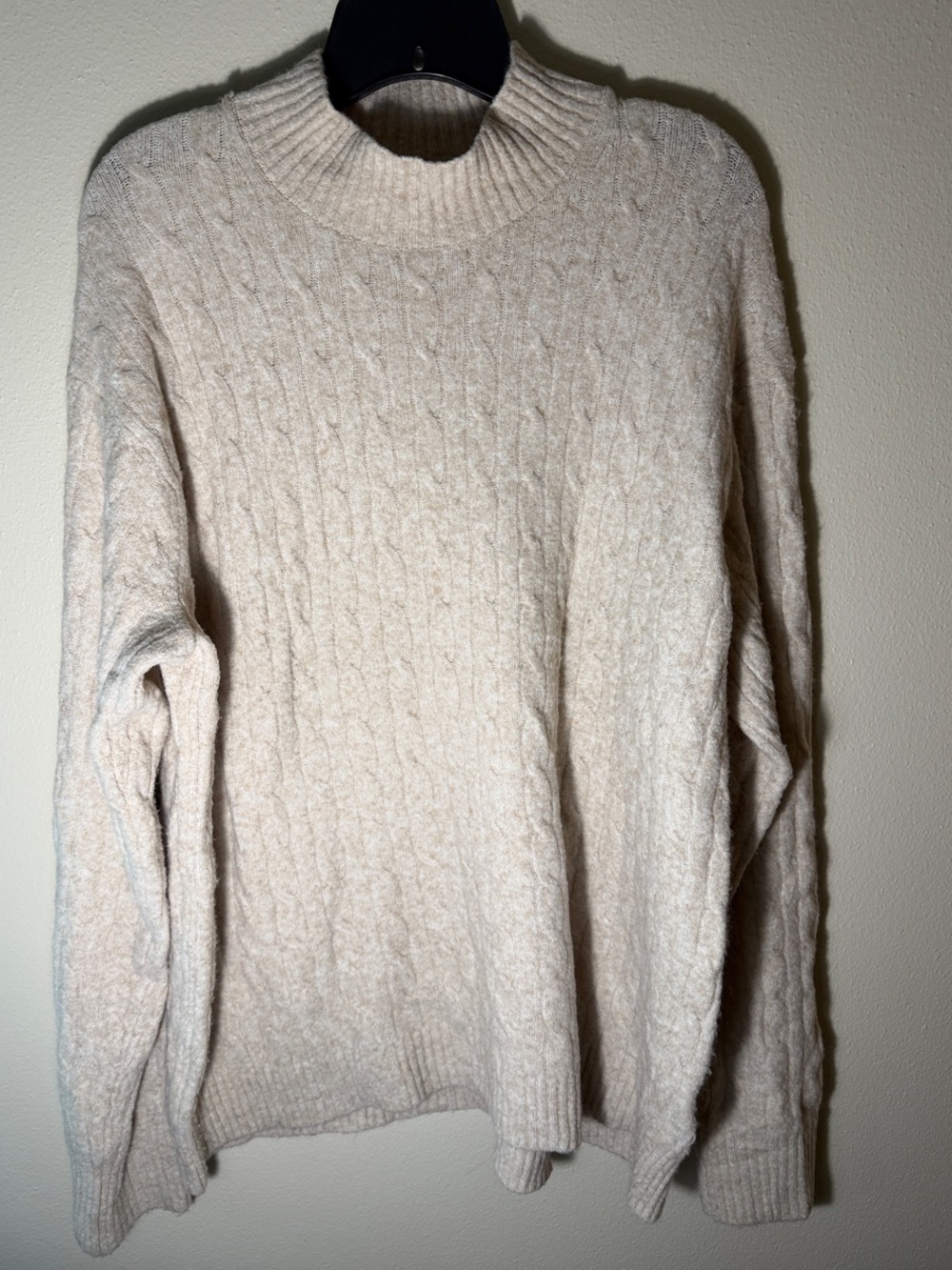 J. Crew Women’s Neutral Cable-Knit Crewneck Sweater